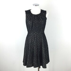 Vince Camuto Black Eyelet fit Flare dress
